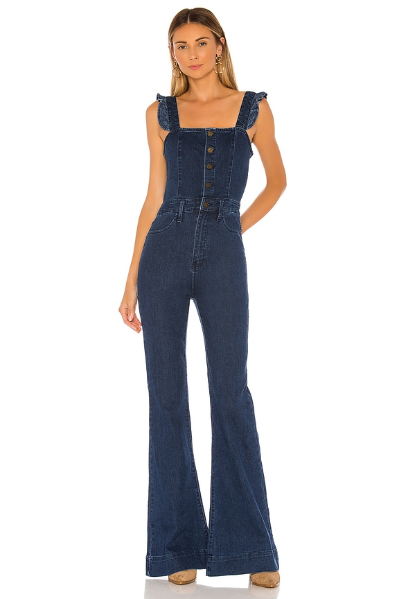view 2 of 4 Rhea Ruffle Jumpsuit in Blue Note