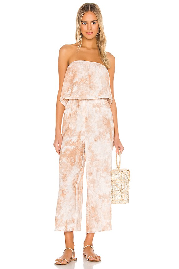 view 1 of 3 Estelle Jumpsuit in Twisted Tie Dye Tan