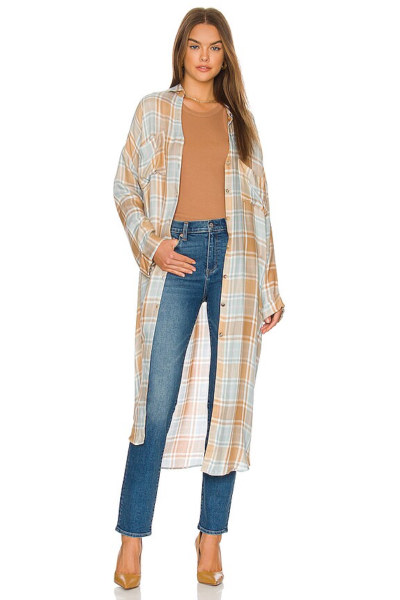 view 2 of 4 Leo Button Down Tunic in Georgetown Plaid