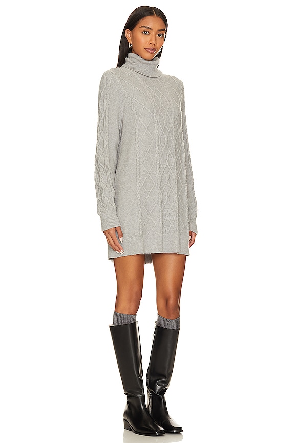 view 2 of 3 Montreal Mini Dress in Grey Cable Knit