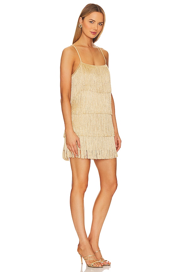 view 2 of 4 MINIVESTIDO BUCHANAN in Gold Rush Fringe