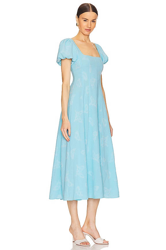 view 2 of 3 Mia Midi Dress in Blue Clip Butterfly