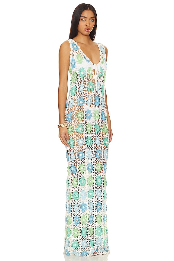 view 2 of 3 Vacay Tank Coverup in White Multi Floral