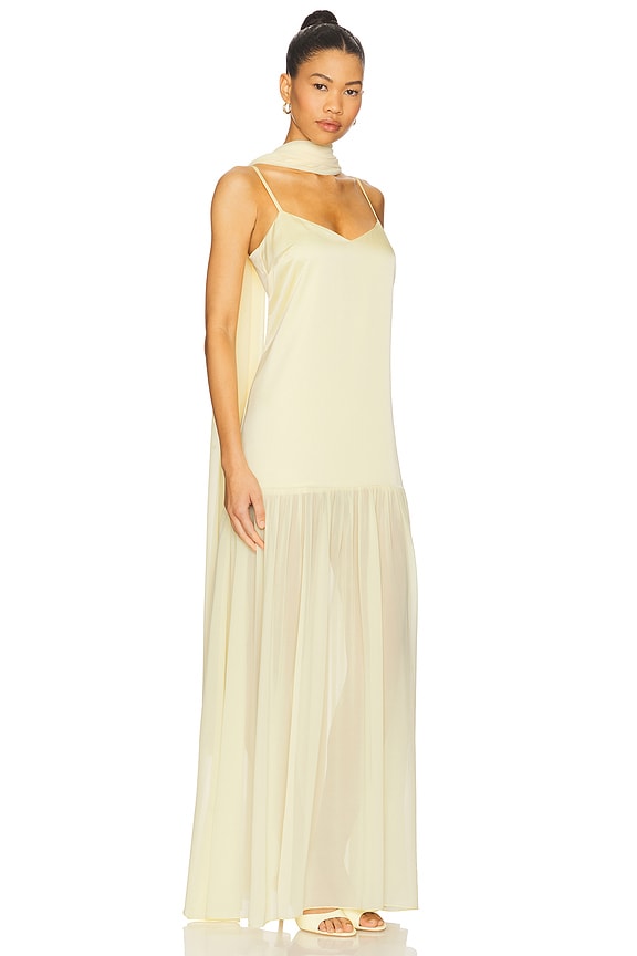 view 2 of 3 Dalia Maxi Dress in Pale Yellow