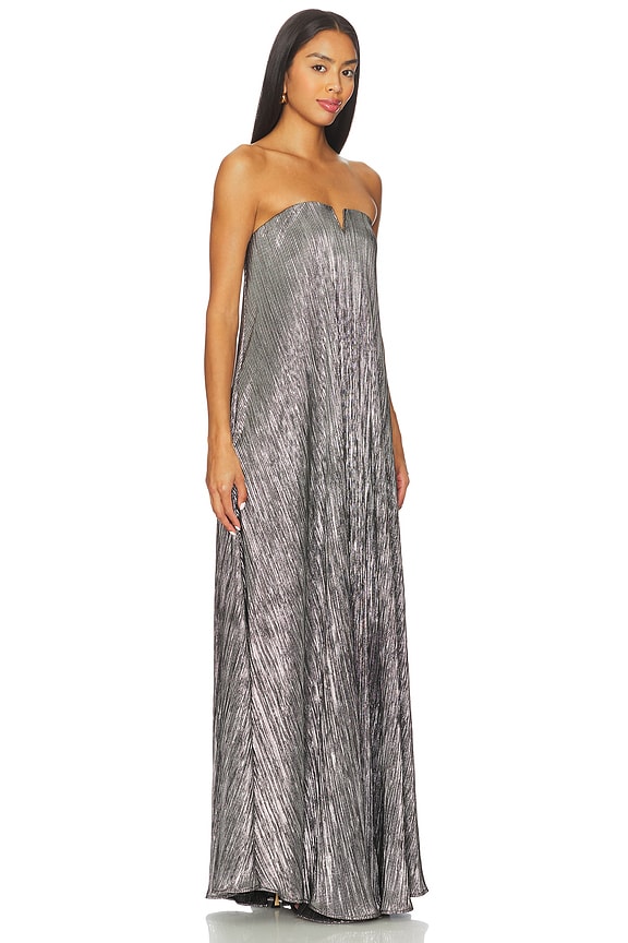 view 2 of 4 Athena Maxi Dress in Pleated Silver