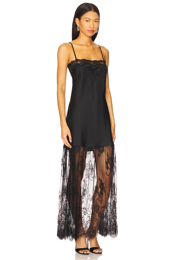 view 2 of 4 Celine Dress in Black Luxe Satin