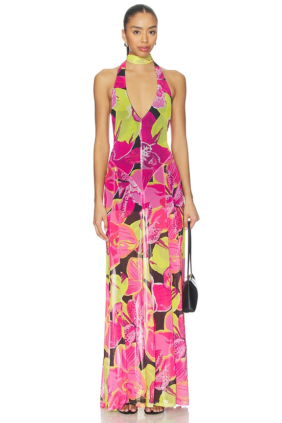 view 1 of 4 Katia Maxi Dress in Tropic Night Mesh