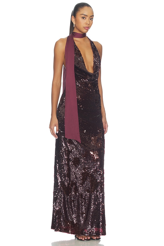 view 2 of 4 ROBE SIMONE  in Burgundy