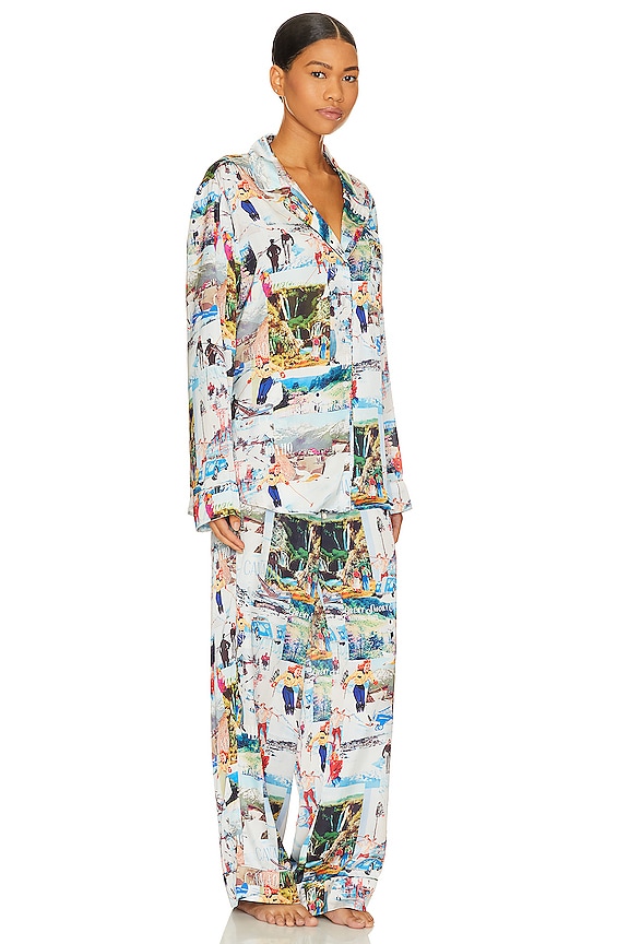 view 2 of 3 Classic Pajama Set in Ski Postcard