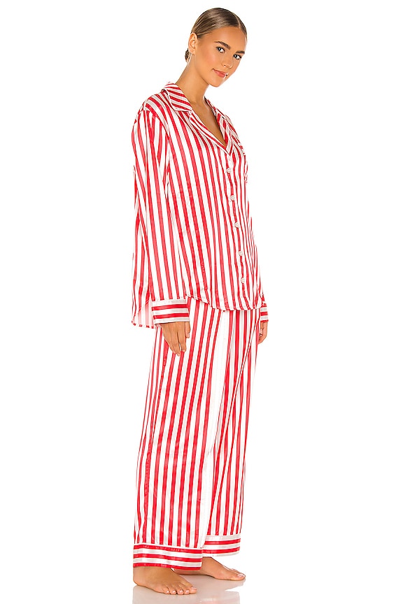 view 2 of 3 Classic PJ Set in Peppermint Stripe