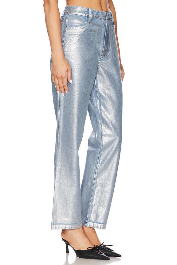 view 2 of 6 Icon Straight in Silver Coated Denim