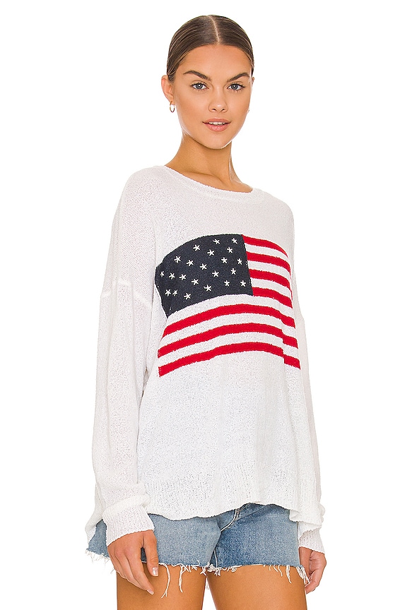 view 2 of 4 Woodsy Sweater in American Flag Print