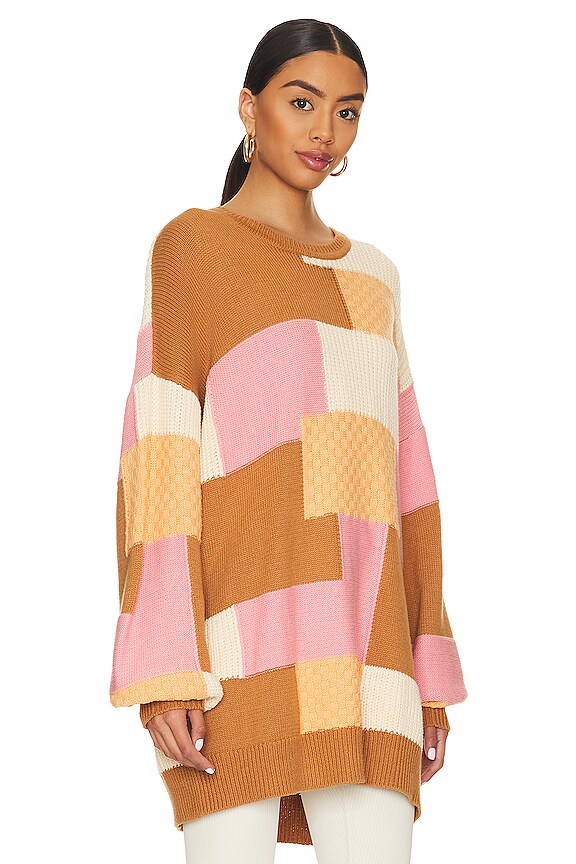 view 2 of 4 Ember Tunic Sweater in Uneven Patchwork