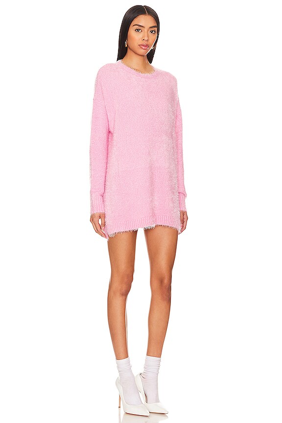 view 2 of 3 BONFIRE 스웨터 in Pink Fuzzy Knit