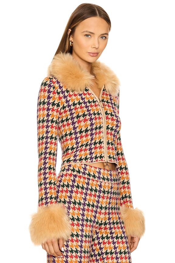 view 2 of 5 CREMALLERA DE PIEL SINTÉTICA ZERMATT in Valley Houndstooth