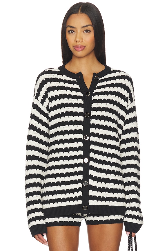 view 2 of 5 Inez Cardigan in Black & White