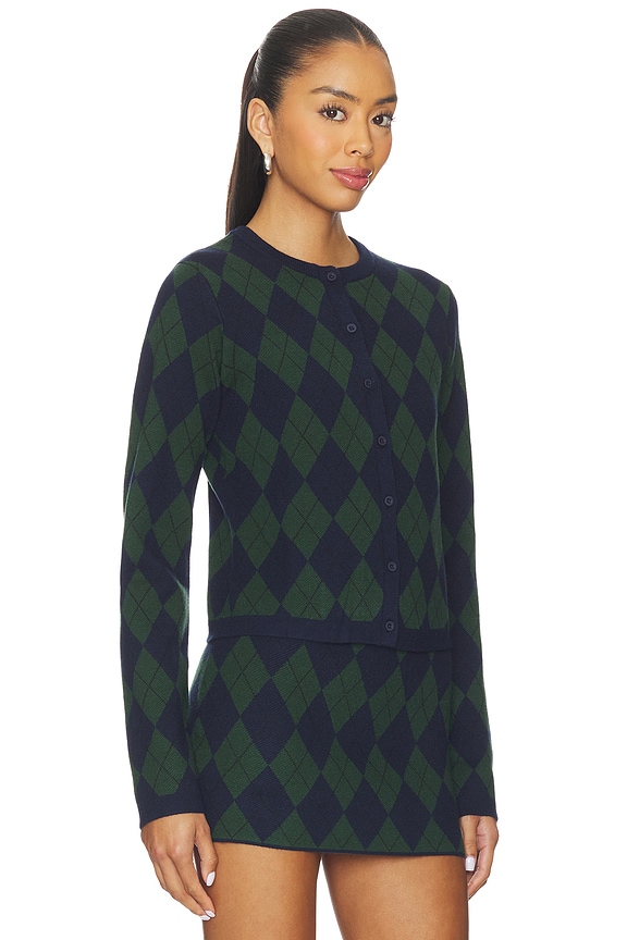 view 2 of 4 PULL CARDIGAN in Oxford Argyle Knit