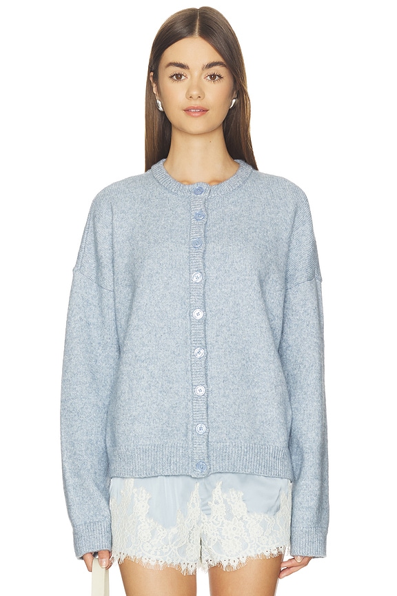 view 2 of 5 Foster Cardigan in Blue Knit