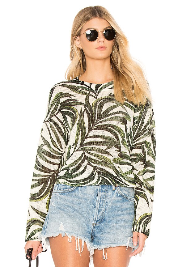 view 1 of 4 Cropped Varsity Sweater in Peruvian Palm