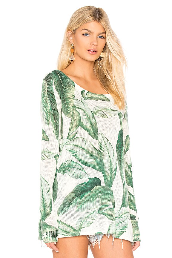 view 2 of 4 Ryan Rene Reversible Sweater in Palmtini Knit