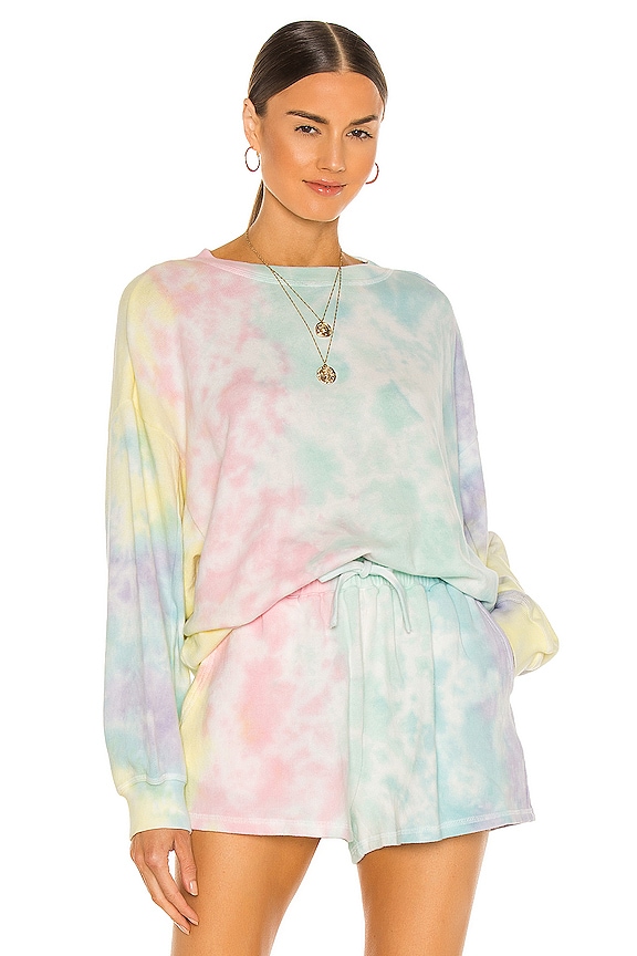 view 1 of 4 Boyfriend Sweatshirt in Rainbow Tie Dye