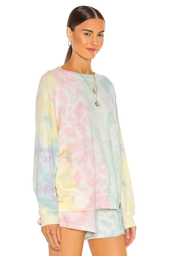 view 2 of 4 Boyfriend Sweatshirt in Rainbow Tie Dye