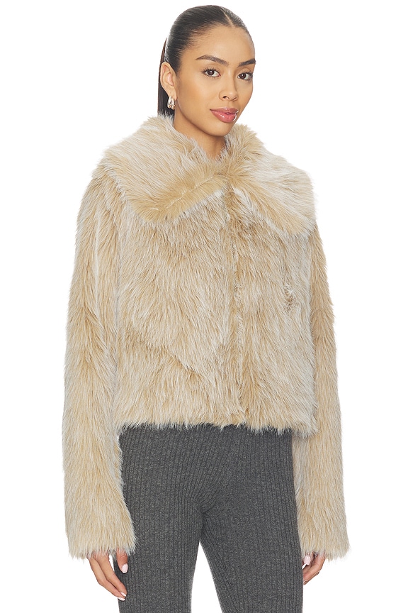 view 2 of 4 Park City Jacket in Cedar Brown Faux Fur