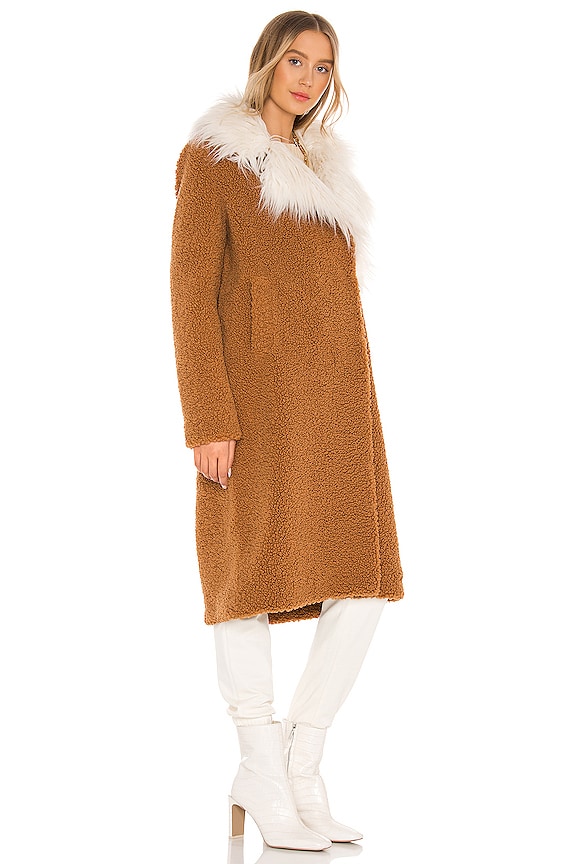 view 2 of 3 КУРТКА STAY WARM in Mocha Faux Fur Sherpa With Faux Fur
