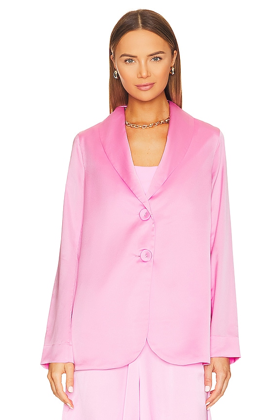 view 2 of 5 Felixx Blazer in Pink Luxe Satin