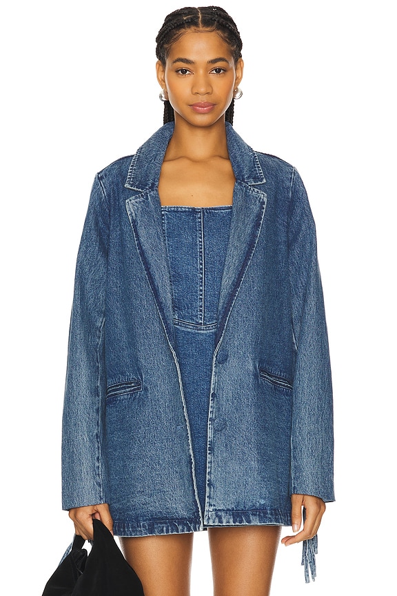 view 2 of 5 Sierra Fringe Jacket in Blue Indigo