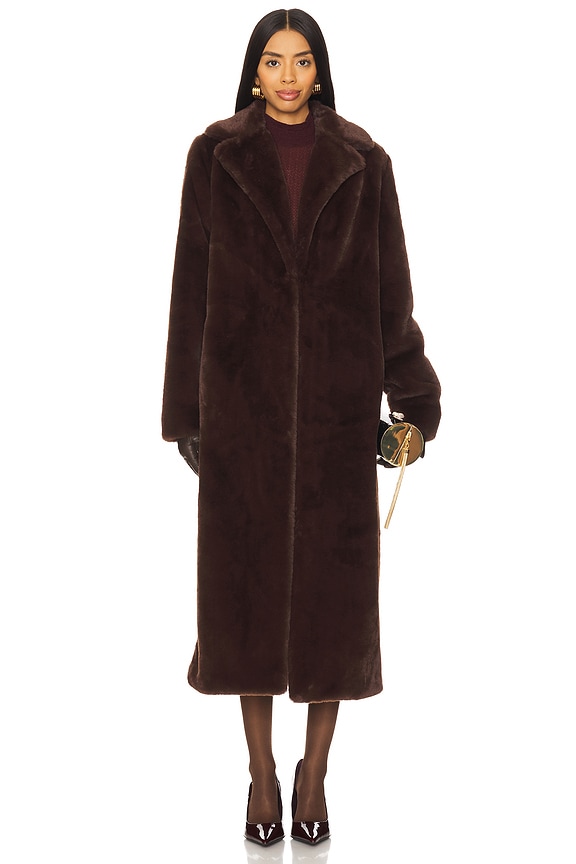 view 2 of 4 BLOUSON MISS TIFFY in Brown Faux Fur