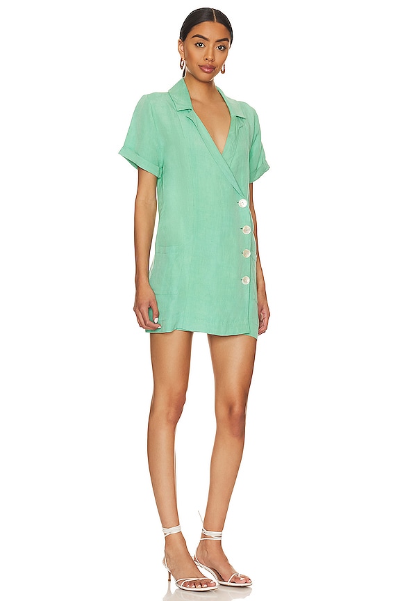 view 2 of 3 Bicoastal Blazer Romper in Seafoam