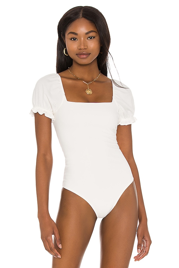 view 2 of 5 Baker Bodysuit in Bone Stretch