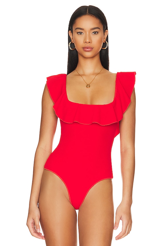 view 2 of 5 Rochelle Bodysuit in Red
