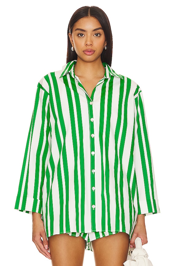 view 2 of 5 CAMISA BERMAN in Center Court Stripe