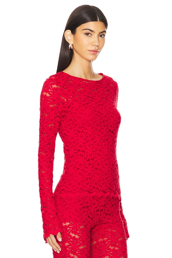 view 2 of 4 Bowie Top in Radiant Red