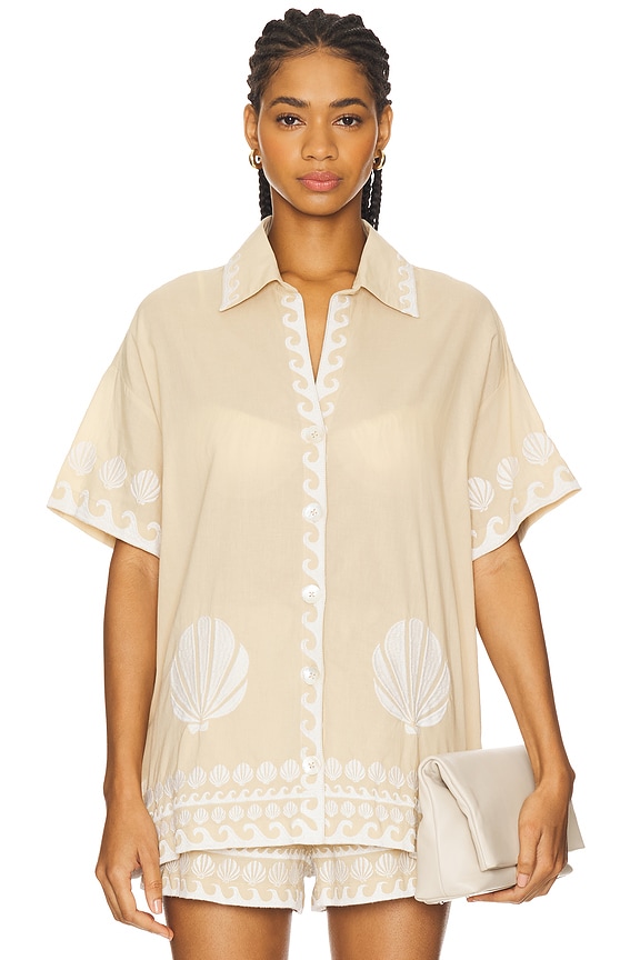 view 2 of 6 Parker Button Down in Latte Capri Shells