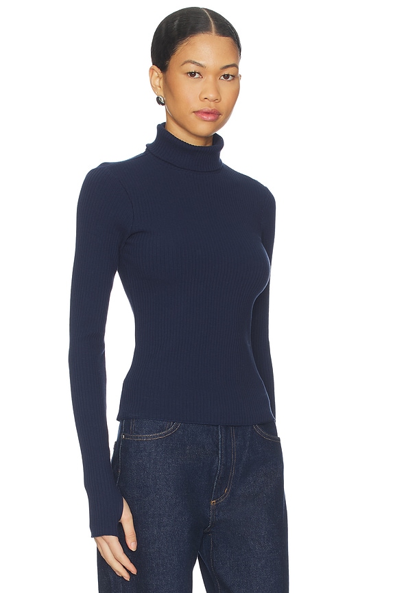 view 2 of 4 Layer Up Top in Navy Rib