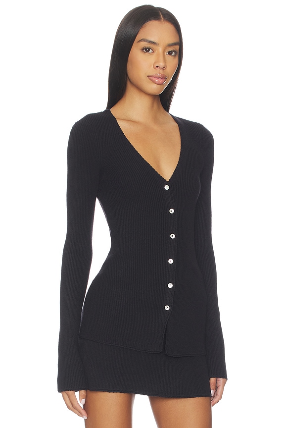 view 2 of 4 Josie Top in Black Rib Knit