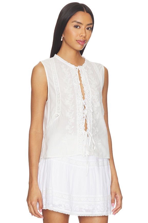 view 2 of 5 Camden Blouse in Cream Voile Trim