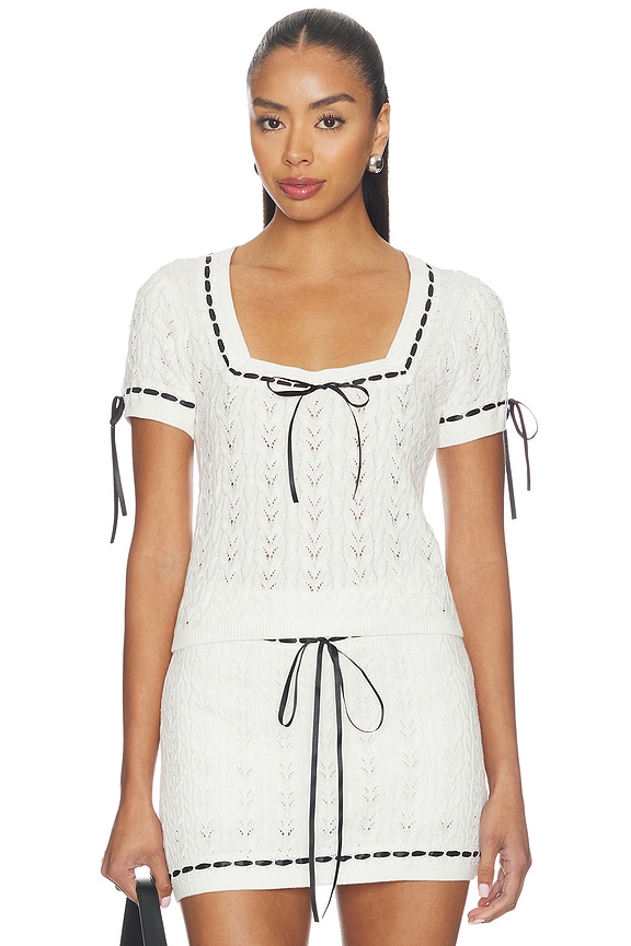 view 1 of 4 Simone Top in Ivory Knit