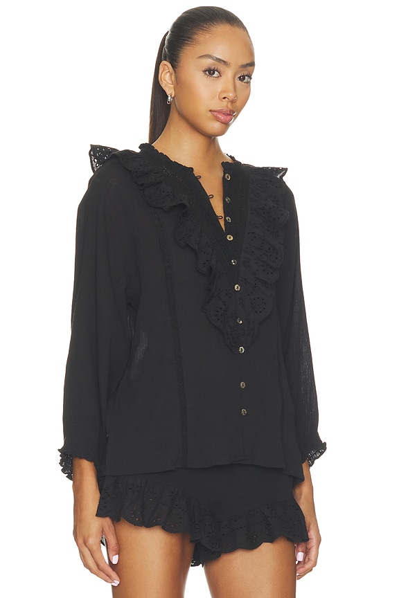 view 2 of 5 French Blouse in Black Eyelet