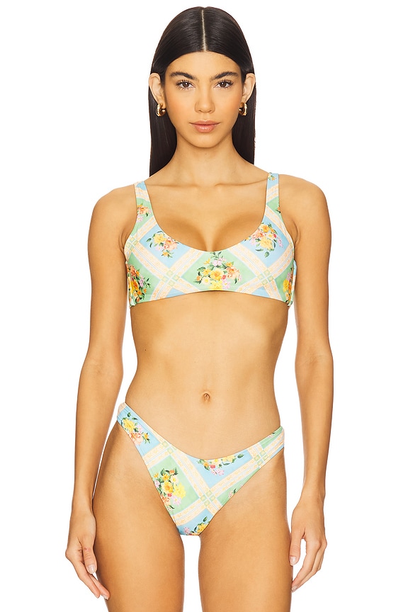 view 1 of 5 Sanibel Top in Reversible Bouquet Gingham