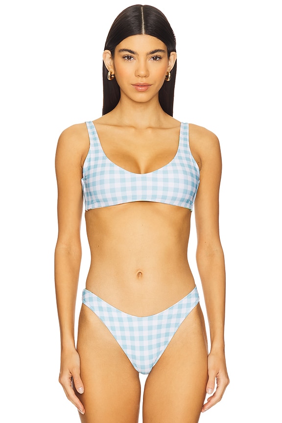 view 2 of 5 Sanibel Top in Reversible Bouquet Gingham