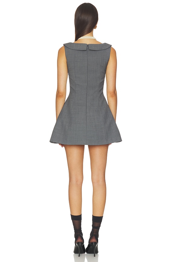 Shushu/Tong Side Bow A-line Dress in Grey | REVOLVE