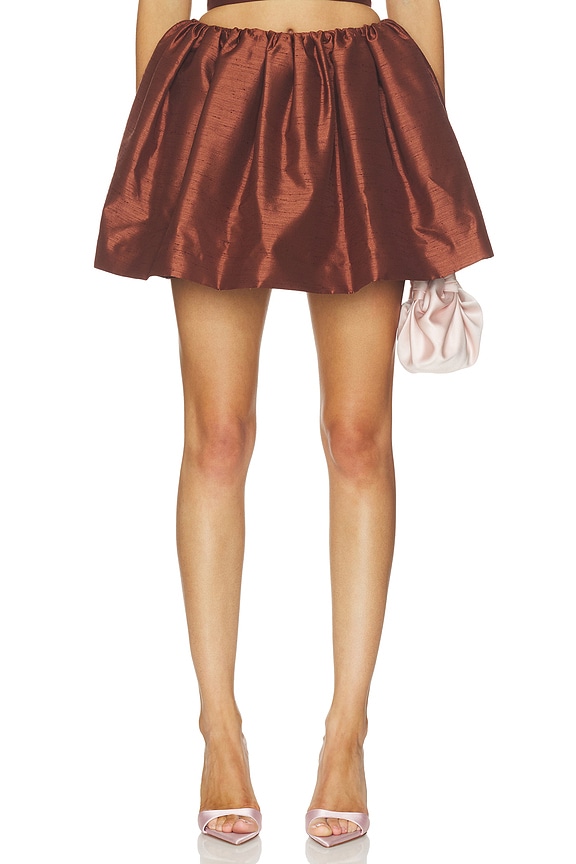 view 1 of 6 FALDA GATHER-DRAPED MINI in Brown