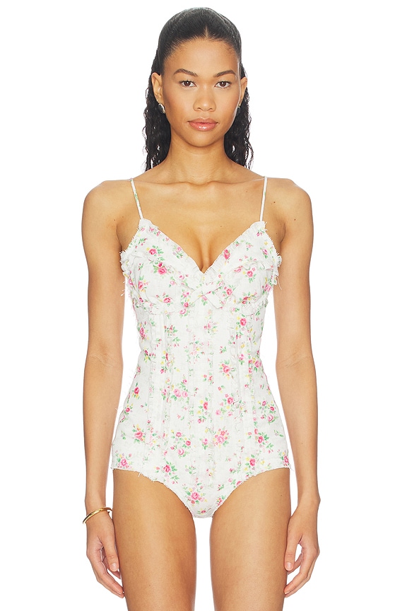 view 2 of 5 Ruched Bustier Cami Top in Printing