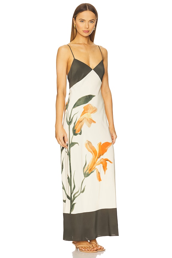 view 2 of 3 Constance V Neck Slip Dress in Iris Floral