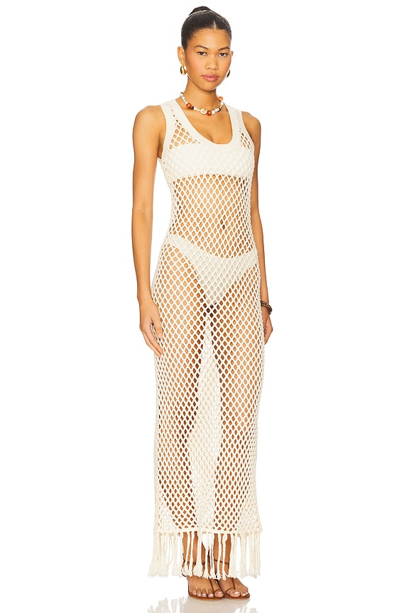 view 2 of 3 Illaria Crochet Dress in Cream