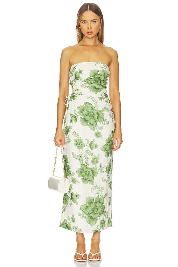 view 2 of 5 Gardella Strapless Midi Dress in Frisa Print
